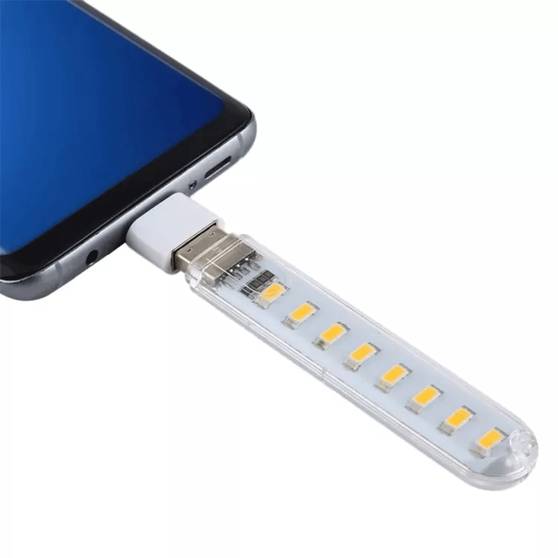 چراغ اضطراری شارژی USB مدل 8LED