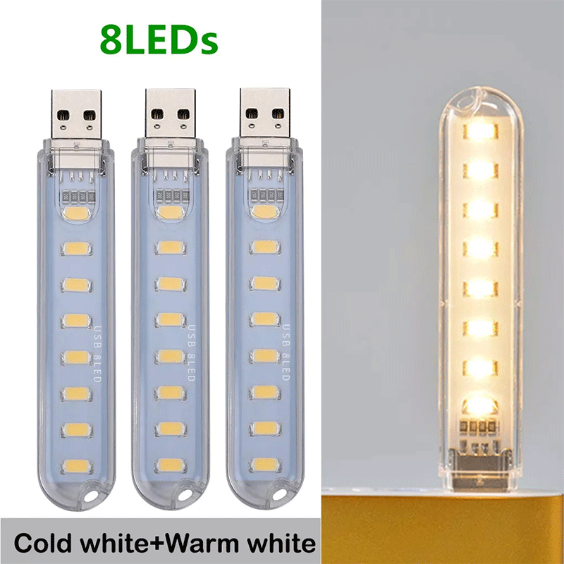چراغ اضطراری شارژی USB مدل 8LED