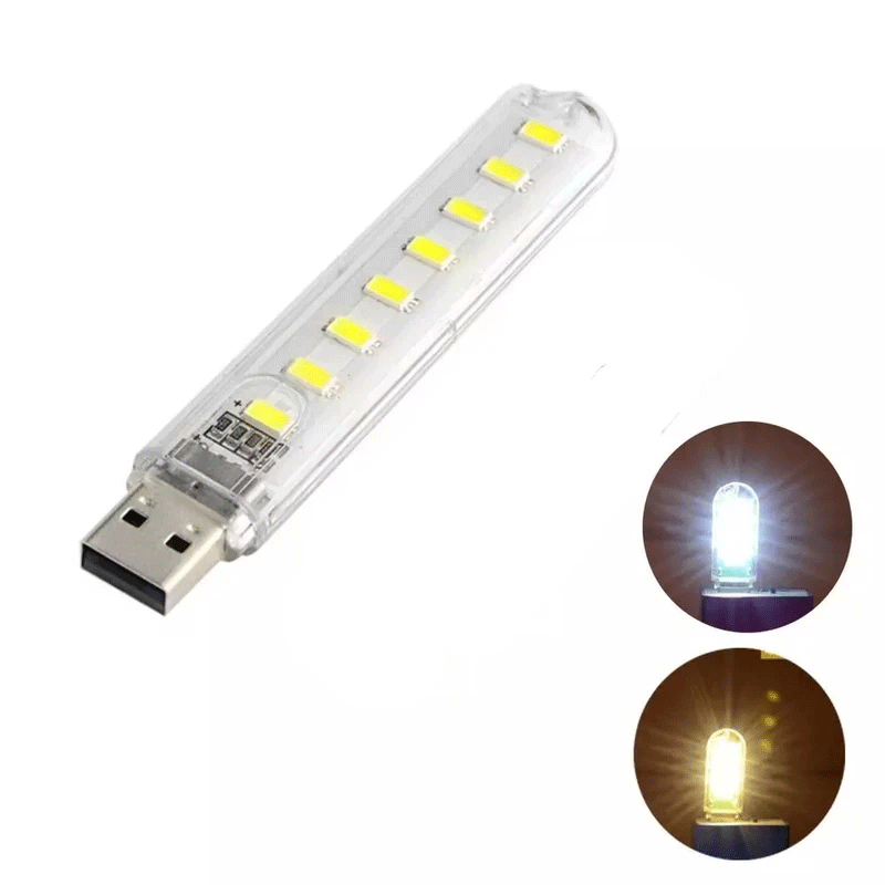 چراغ اضطراری شارژی USB مدل 8LED