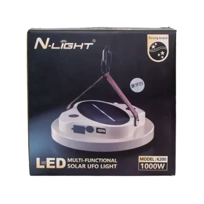 چراغ کمپینگ خورشیدی و شارژی LED-K200 | با باتری 7800 میلیآمپر